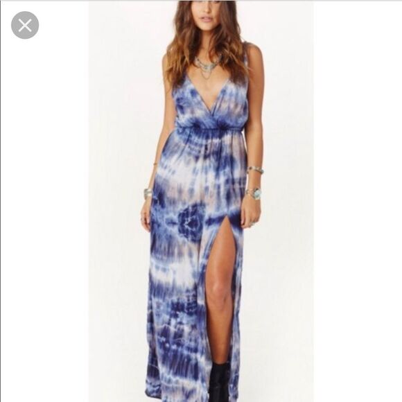 Blue Life Tie Dye Maxi Dress‎ - Picture 1 of 8